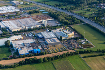 Luftaufnahme von UPM Biocomposites in Bruchsal im Bundesland Baden-Württemberg, Deutschland