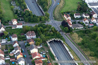 Unterführung der A65 bei AS Landau-Zentrum im Ortsteil Queichheim in Landau in der Pfalz im Bundesland Rheinland-Pfalz, Deutschland