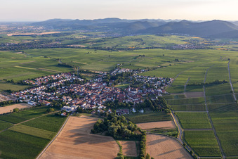 Ortsteil Mörzheim in Landau in der Pfalz im Bundesland Rheinland-Pfalz, Deutschland von oben