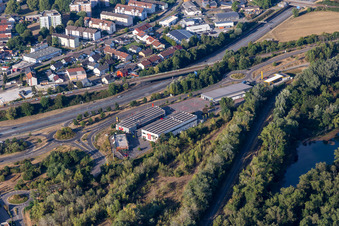 Maximiliancenter Maxau mit McDonald's, dm-drogerie markt und Lidl im Ortsteil Maximiliansau in Wörth am Rhein im Bundesland Rheinland-Pfalz, Deutschland