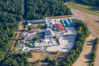 Luftbild von Palatinum Landschafts- und Gartendesign in Hagenbach im Bundesland Rheinland-Pfalz, Deutschland