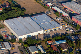 Luftbild von Neubau am Hornbach Logistikzentrum Essingen im Ortsteil Dreihof im Bundesland Rheinland-Pfalz, Deutschland
