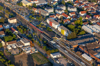 Bahnhof in Haßloch im Bundesland Rheinland-Pfalz, Deutschland