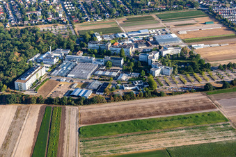 Luftbild von BASF Agricultural Center in Limburgerhof im Bundesland Rheinland-Pfalz, Deutschland