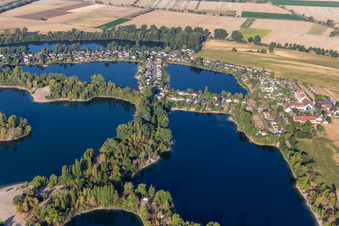 Binsfeld, Mondsee und Binsfeldsee in Speyer im Bundesland Rheinland-Pfalz, Deutschland