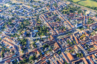 Marktplatz in Philippsburg im Bundesland Baden-Württemberg, Deutschland