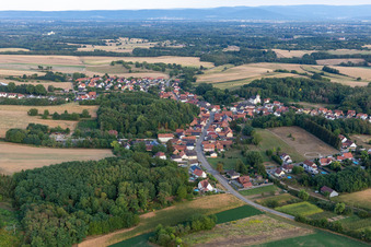Luftbild von Neewiller-près-Lauterbourg im Bundesland Bas-Rhin, Frankreich