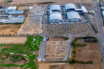 Messe Karlsruhe und  Dm-Arena im Ortsteil Forchheim in Rheinstetten im Bundesland Baden-Württemberg, Deutschland