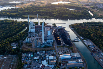 EnBW Energie Baden-Württemberg AG, Rheinhafen-Dampfkraftwerk Karlsruhe im Ortsteil Daxlanden, Deutschland aus der Luft