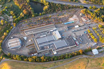 Karlsruhe Betriebshof West Verkehrsbetriebe Karlsruhe GmbH - Betriebshof West im Ortsteil Knielingen im Bundesland Baden-Württemberg, Deutschland