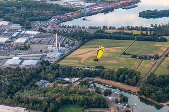 Hafen Maximiliansau in Wörth am Rhein im Bundesland Rheinland-Pfalz, Deutschland