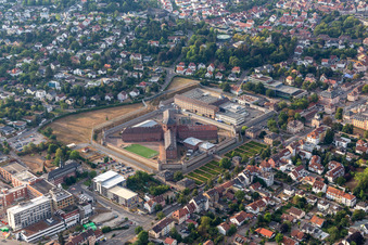Luftaufnahme von Justizvollzugsanstalt Bruchsal im Bundesland Baden-Württemberg, Deutschland
