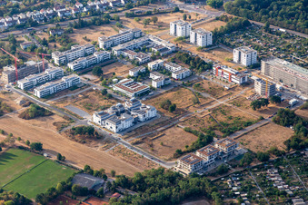 Drohnenaufname von Technologiepark Karlsruhe im Ortsteil Rintheim im Bundesland Baden-Württemberg, Deutschland