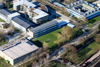 IGS Schulgartengelände in Kandel im Bundesland Rheinland-Pfalz, Deutschland