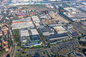 Ferrari S.P.A in Maranello im Bundesland Modena, Italien aus der Vogelperspektive