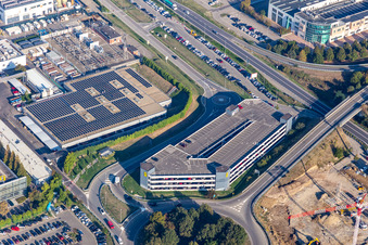 Drohnenaufname von Ferrari S.P.A in Maranello im Bundesland Modena, Italien