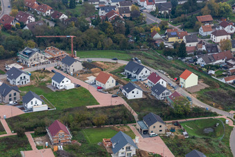 Neubaugebiet K2 in Kandel im Bundesland Rheinland-Pfalz, Deutschland vom Flugzeug aus