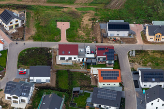 Neubaugebiet K2 in Kandel im Bundesland Rheinland-Pfalz, Deutschland von der Drohne aus gesehen