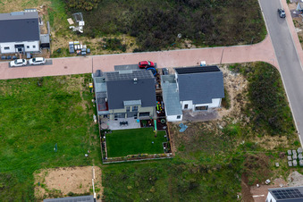 Neubaugebiet K2 in Kandel im Bundesland Rheinland-Pfalz, Deutschland von oben