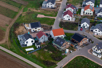 Neubaugebiet K2 in Kandel im Bundesland Rheinland-Pfalz, Deutschland aus der Luft