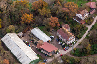 Luftaufnahme von Wanzheimer Mühle in Rheinzabern im Bundesland Rheinland-Pfalz, Deutschland