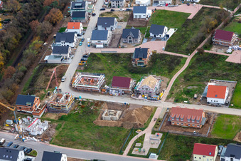 Neubaugebiet K2 in Kandel im Bundesland Rheinland-Pfalz, Deutschland von oben gesehen