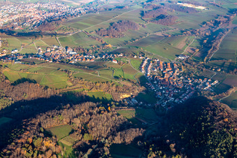 Gleiszellen von Westen in Gleiszellen-Gleishorbach im Bundesland Rheinland-Pfalz, Deutschland