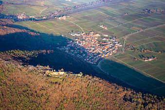 Luftbild von Madenburg von Südwesten in Eschbach im Bundesland Rheinland-Pfalz, Deutschland