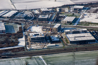 MTS im Winter bei Schnee in Rülzheim im Bundesland Rheinland-Pfalz, Deutschland