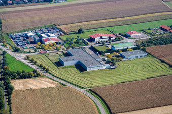 Scheibenhardt im Bundesland Bas-Rhin, Frankreich von oben gesehen