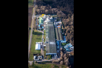 Sitek Insulation im Ortsteil Altenstadt in Wissembourg im Bundesland Bas-Rhin, Frankreich von oben gesehen