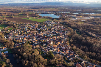 Lauterbourg im Bundesland Bas-Rhin, Frankreich vom Flugzeug aus