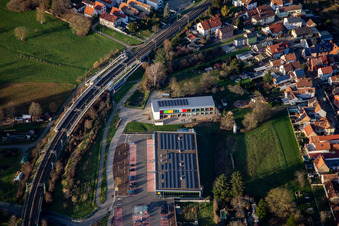 Lidl und Kita Louise-Scheppler in Wörth am Rhein im Bundesland Rheinland-Pfalz, Deutschland