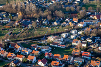 Neubaustelle Jakob-Becker-Straße im Ortsteil Mörzheim in Landau in der Pfalz im Bundesland Rheinland-Pfalz, Deutschland