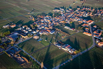 Flemlingen von Südwesten im Bundesland Rheinland-Pfalz, Deutschland