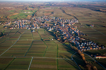 Edesheim von Westen im Bundesland Rheinland-Pfalz, Deutschland