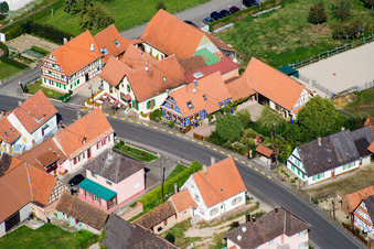 Schleithal im Bundesland Bas-Rhin, Frankreich vom Flugzeug aus