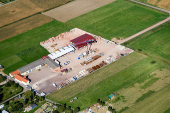 Schleithal im Bundesland Bas-Rhin, Frankreich von oben gesehen