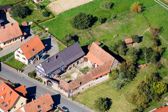 Schleithal im Bundesland Bas-Rhin, Frankreich aus der Vogelperspektive