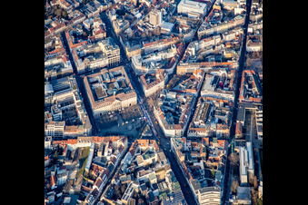 Stephanplatz an der Postgalerie im Ortsteil Innenstadt-West in Karlsruhe im Bundesland Baden-Württemberg, Deutschland