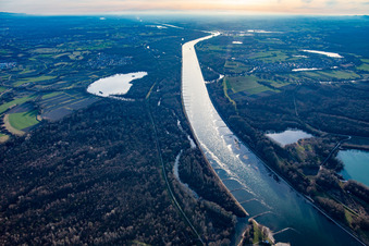 Fermasee in den Rheinauen des Altrheins im Ortsteil Neuburgweier in Rheinstetten im Bundesland Baden-Württemberg, Deutschland