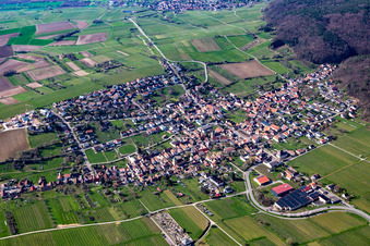 Oberotterbach von Nordosten im Bundesland Rheinland-Pfalz, Deutschland