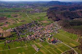 Luftbild von Oberotterbach von Nordosten im Bundesland Rheinland-Pfalz, Deutschland