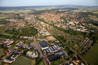 Gewerbegebiet Magdeburger Straße in Quedlinburg im Bundesland Sachsen-Anhalt, Deutschland