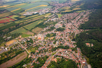 Gernrode von Südwesten in Quedlinburg im Bundesland Sachsen-Anhalt, Deutschland