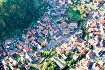 Luftbild von Ortsansicht der Straßen und Häuser der Wohngebiete in Bruchweiler-Bärenbach im Bundesland Rheinland-Pfalz, Deutschland