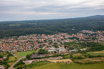 Luftbild von Bahnhof Gernrode in Quedlinburg im Bundesland Sachsen-Anhalt, Deutschland