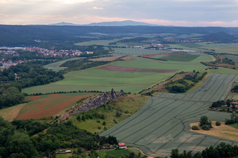 Luftbild von Teufelsmauer (Königsstein) im Ortsteil Weddersleben in Thale im Bundesland Sachsen-Anhalt, Deutschland
