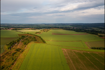 Schrägluftbild von Warnstedter Teufelsmauer in Thale im Bundesland Sachsen-Anhalt, Deutschland