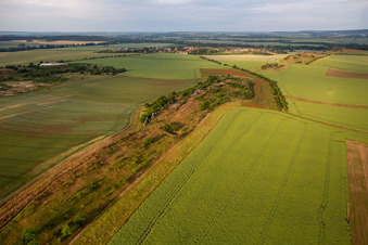 Warnstedter Teufelsmauer in Thale im Bundesland Sachsen-Anhalt, Deutschland aus der Luft
